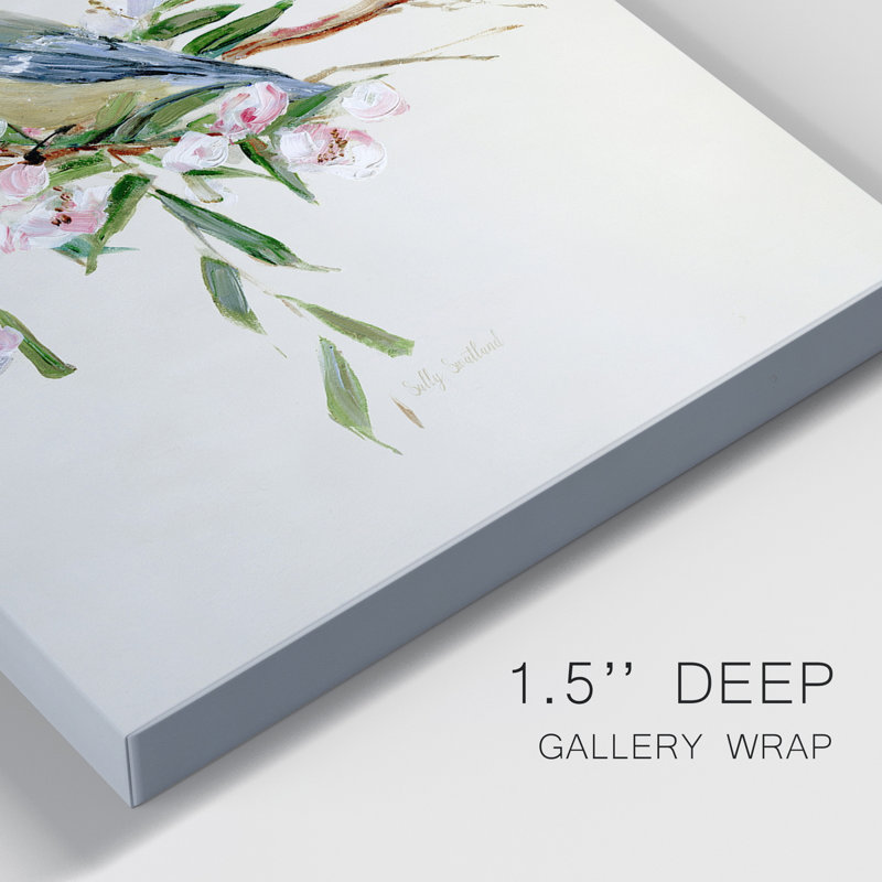 «Spring Song Blue Bird», ensemble de 2 impressions sur toile tendue, H 12 po x l 16 po x P 1 po