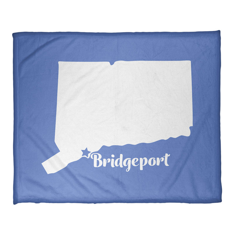 Jeté bridgeport connecticut polaire, bleu, l 32,5 po x L 42,5 po