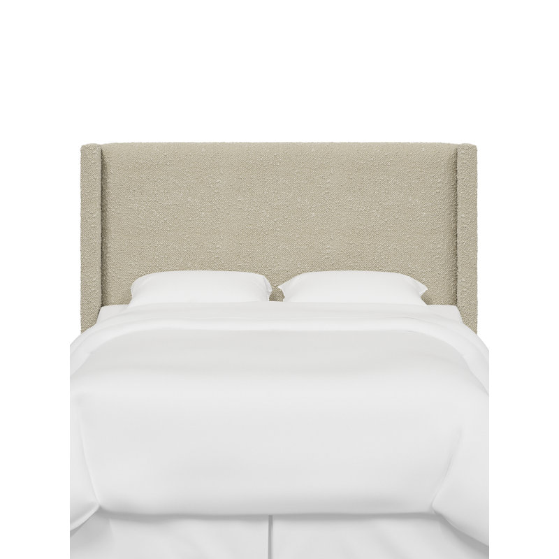 Hudson Upholstered Wingback Headboard, Twin, Plush Camel Boucle