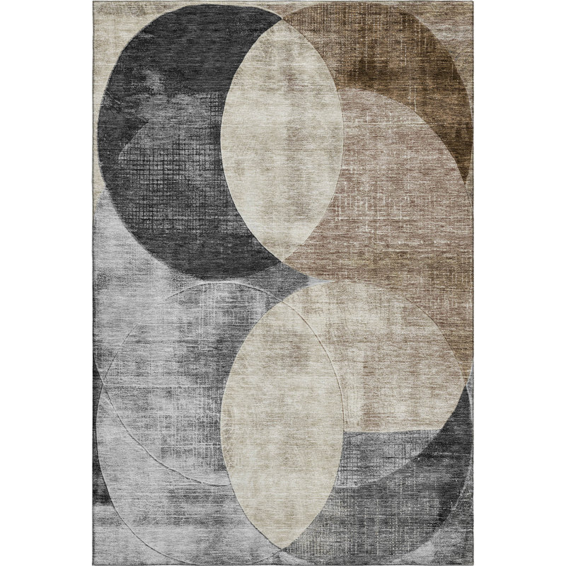 Premium Machine Washable Alves AMF1140 Geometric Rug, Rectangle 9' x 12'