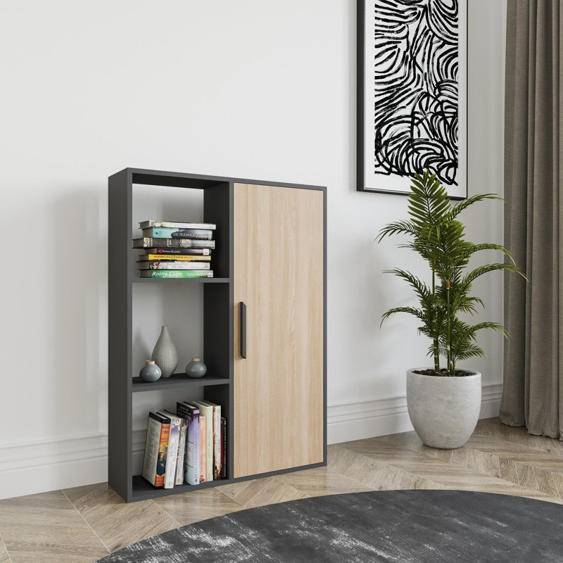 Najji Storage Bookcase, Anthracite/Oak