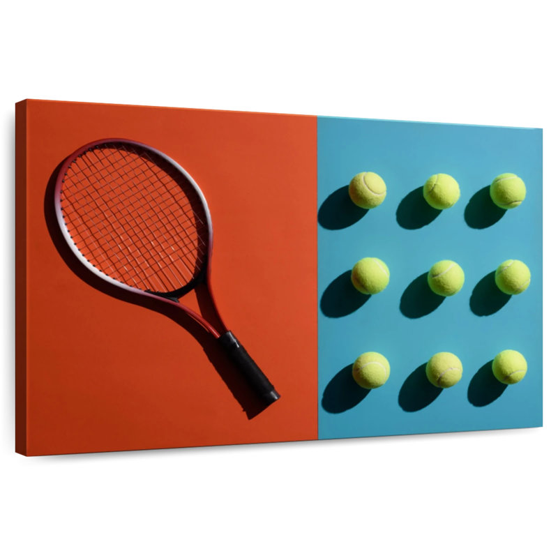 Raquette et balles de tennis Sireci, H 24 po x l 36 po
