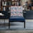 Floral Print Features Tufted Artificial Leather Mid-century Modern Accent Armchair-918725903