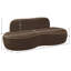 Causeuse rembourrée en velours 77 po Swerve-26145326