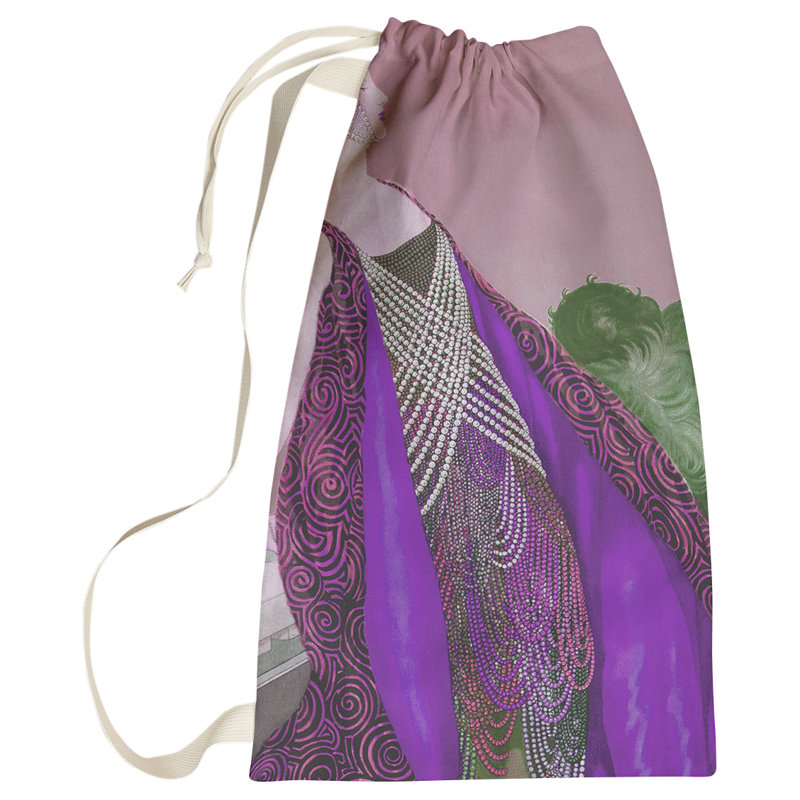 Roxbury Fabric Laundry Bag with Handles, Small ( 64" H x 20" W x 1.5" D), Purple