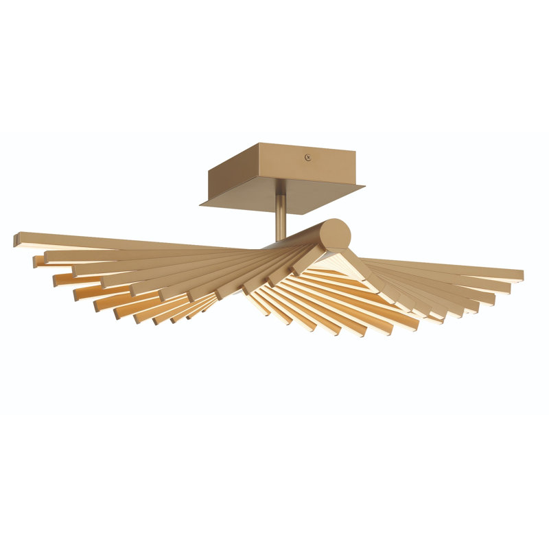 Seraph 1 Light 24.5" Flushmount, Gold