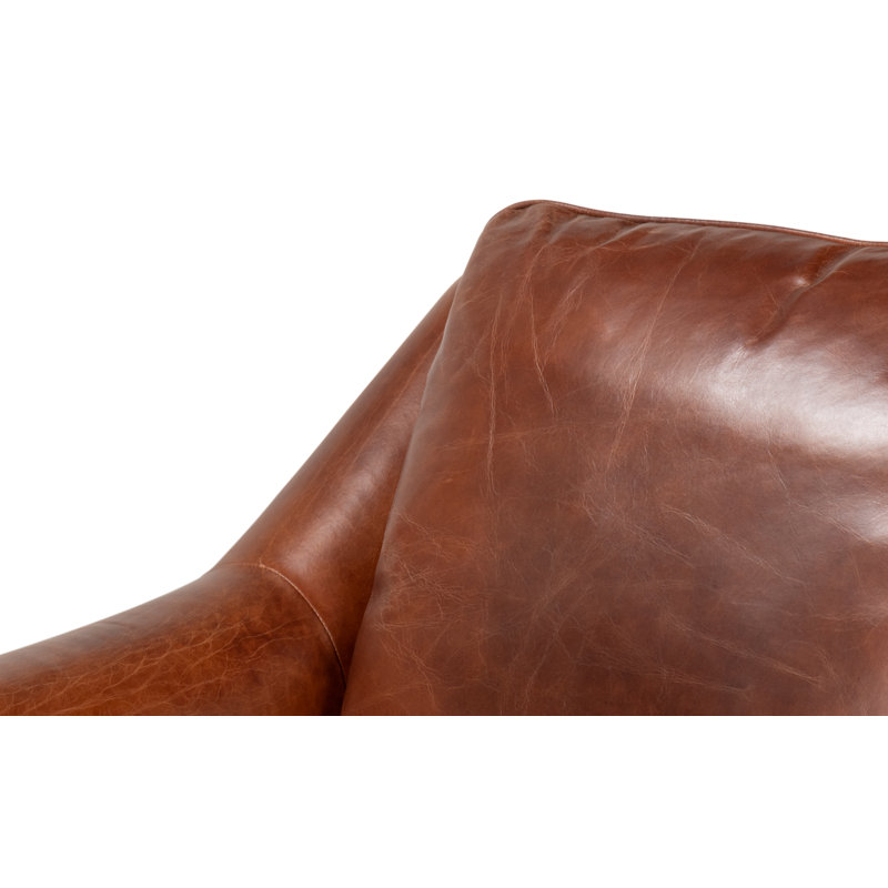 Vandike Club Chair, Newark Brown Leather