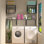Heavy Duty Laundry Room Shelves With Wire Baskets And Hooks, Wall Mounted Storage Organizer With Clothes Drying Rack For Over Washer And Dryer