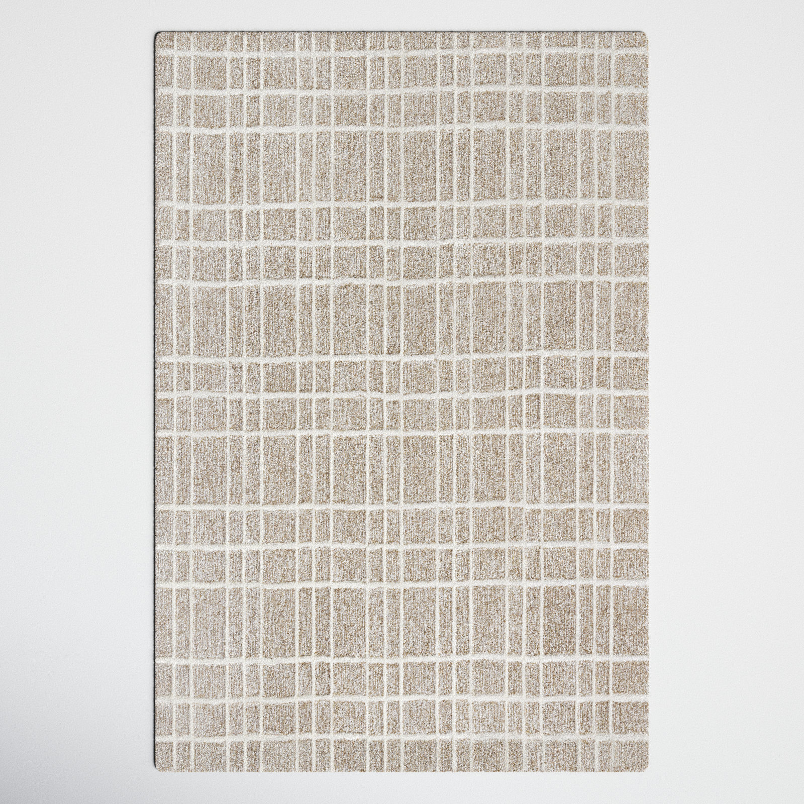 Alec Wool Brown Rug, Rectangle 5' x 7'6"