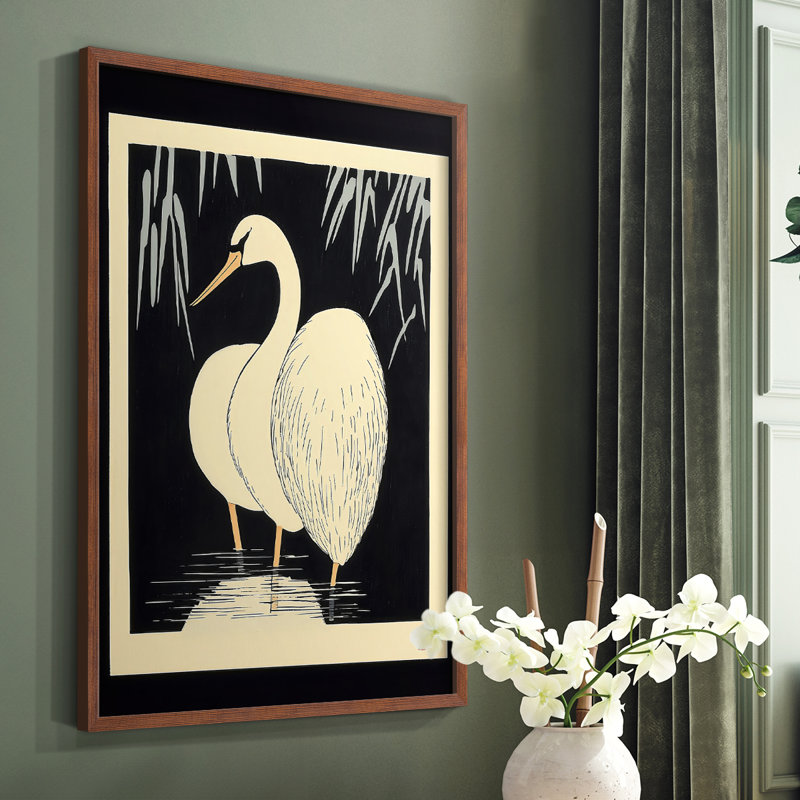 Reproduction encadrée animalière - prête à être accrochée - fabriquée aux États-Unis, H 10 po x l 8 po, Brun