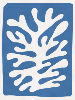 White Coral Abstract Print, Size, Format, Frame Color