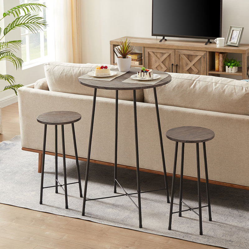 Rayshad 2- Person Counter Height Dining Set, Coffee/Black