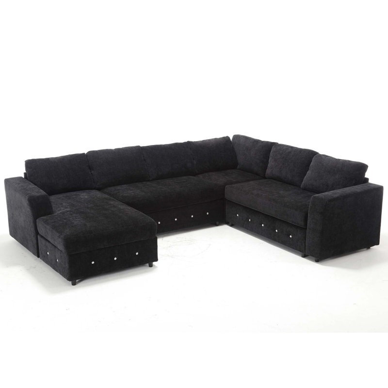 Canapé modulaire, canapé modulaire surdimensionné, rangement pour chaise longue, canapé moderne en forme de U, canapés rembourrés, chenille, bouton en cristal, salon, appartement,