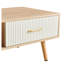 Table basse moderne moderne avec tiroir de rangement coulissant et tablette ouverte - meubles de salon en bois naturel-704450202