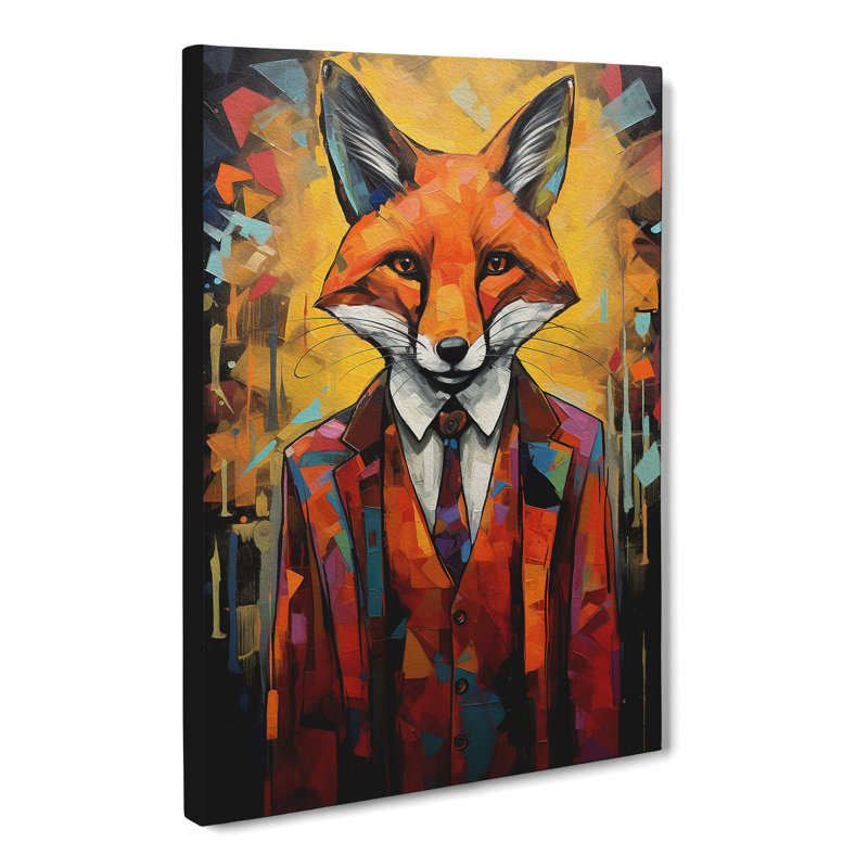 Fox Expressionism - No Frame Print, 60cm H x 40cm W x 3cm D