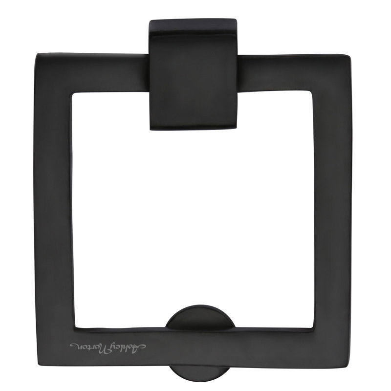 Square Cabinet Drop Pull, Flat Black