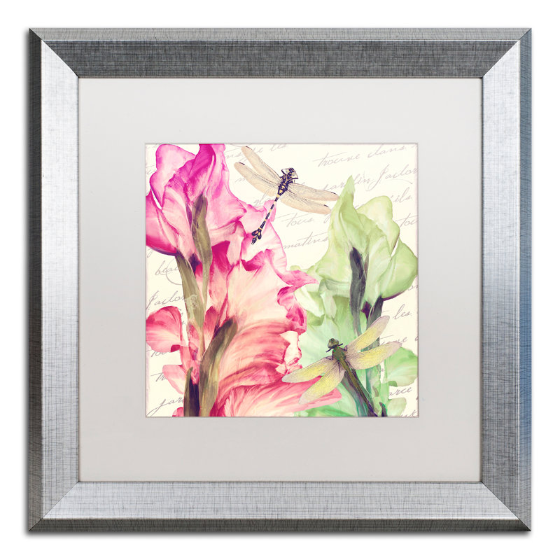 Jadaya «Dragonfly Morning II», impression encadrée, Blanc, H 16 po x l 16 po x P 0,5 po