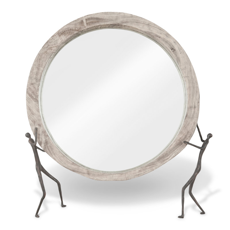 Atlas Chamcha Wood Beveled Accent Mirror