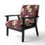 Chaise d'appoint florale Cobalt-6885763