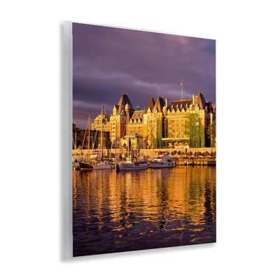City Boat Harbour Wall Plaque Art by Dennis Frates