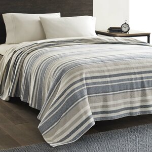 Eddie Bauer Herringbone Cotton Reversible Blanket