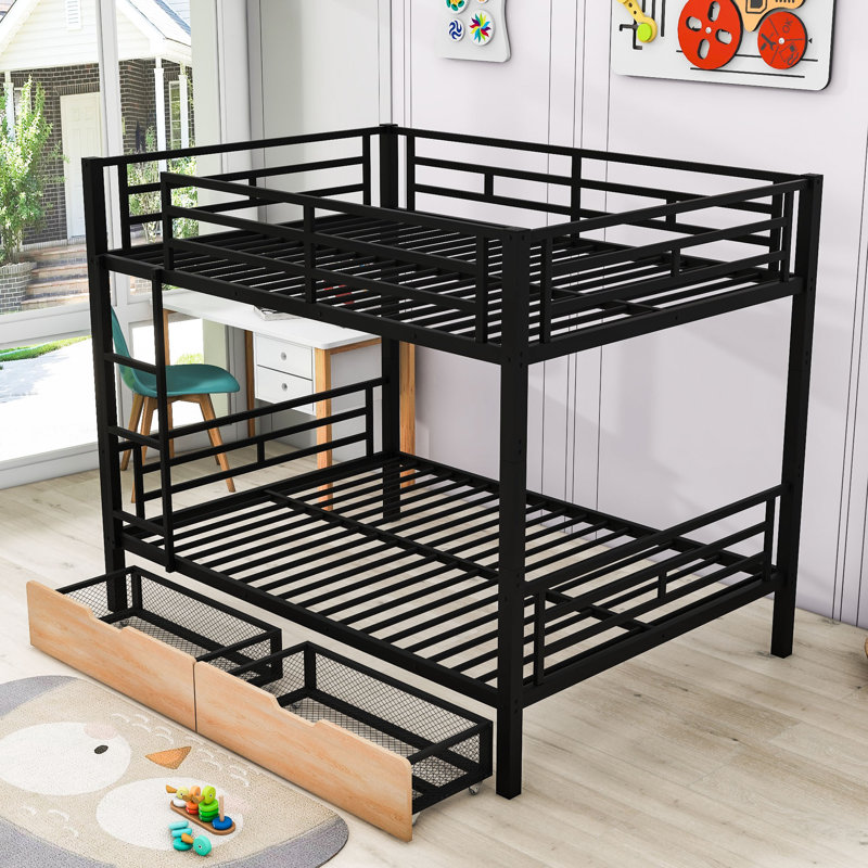 Dighton Kids Full Over Full Loft Bed with Drawers