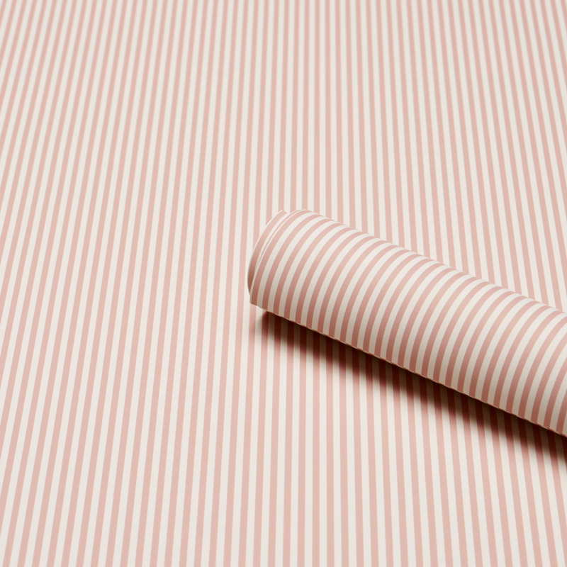 Papier peint étroit à rayures Emma, Rose