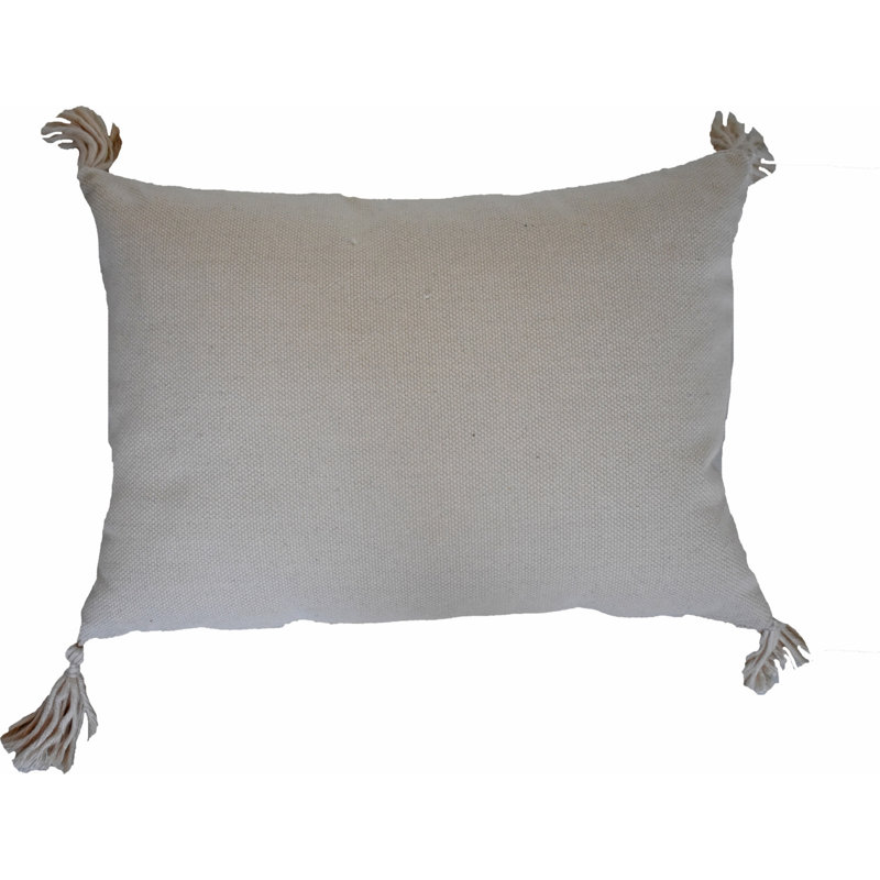 Polyester and Burlap Blend Lumbar Rectangular Pillow Cover & Insert