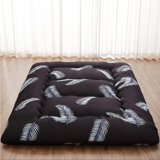 Japanese Floor Mattress, Japanese Futon Mattress Foldable Mattress, Roll Up Mattress Tatami Mat With Washable Cover, Easy To Store And Portable For Camping,(Black Feather)