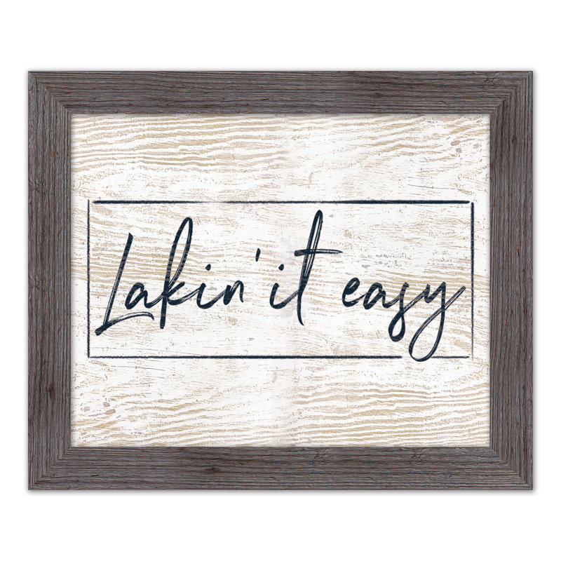 «Lakin 'It Easy», reproduction encadrée, Gris, H 16 po x l 20 po x P 0,75 po