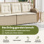 High-Density Polyethylene (HDPE) Wicker Wicker Outdoor Bench-1673836154-1673836152