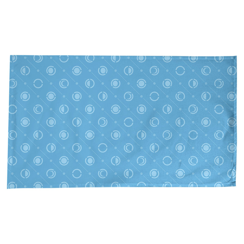 Classic Moon Phases Tablecloth, Teal/White