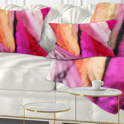 Red Vibrant Brushstrokes - Coussin décoratif imprimé abstrait