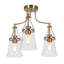 Strasburg 3-Light Seeded Glass Semi Flush Mount