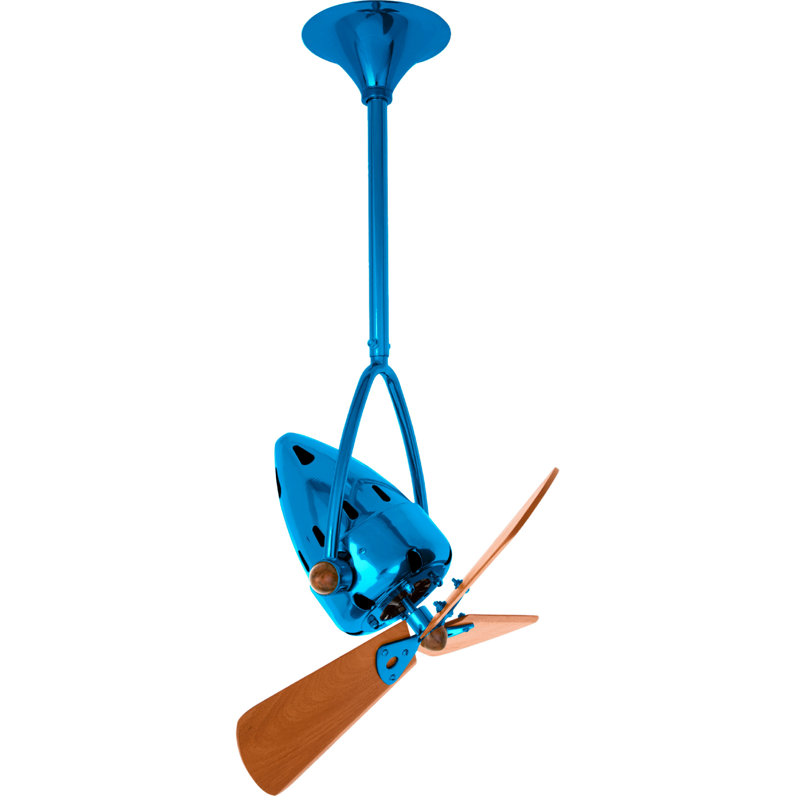 16" Jarold Directional 3 Blade Ceiling Fan, Agua Marinha