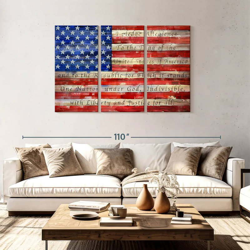 Borges All American Flag - Script, 48" H x 74" W