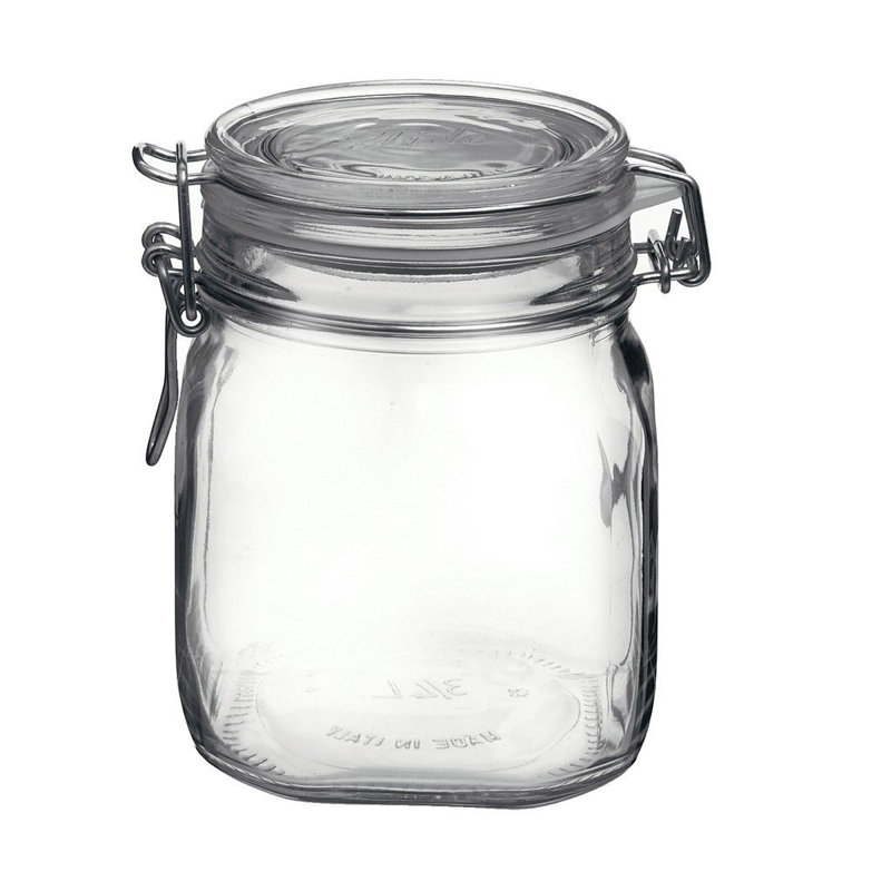 Glass Jar, 14cm H x 10cm W x 10cm D, Clear