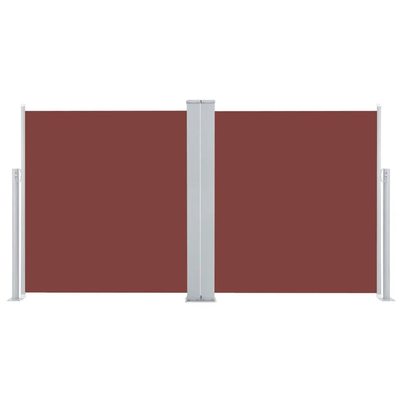 Dakota Fields 1000cm W x 0.285cm D Fabric Cover Motorised Retractable Side Awning, 100cm H x 1000cm W, Brown