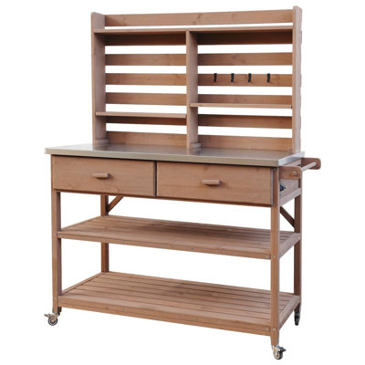 Îlot d'extérieur en bois de qualité supérieure