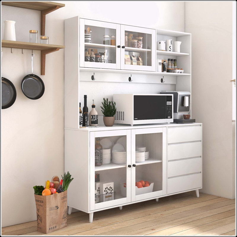 Grande huche de cuisine l 63 po, Blanc
