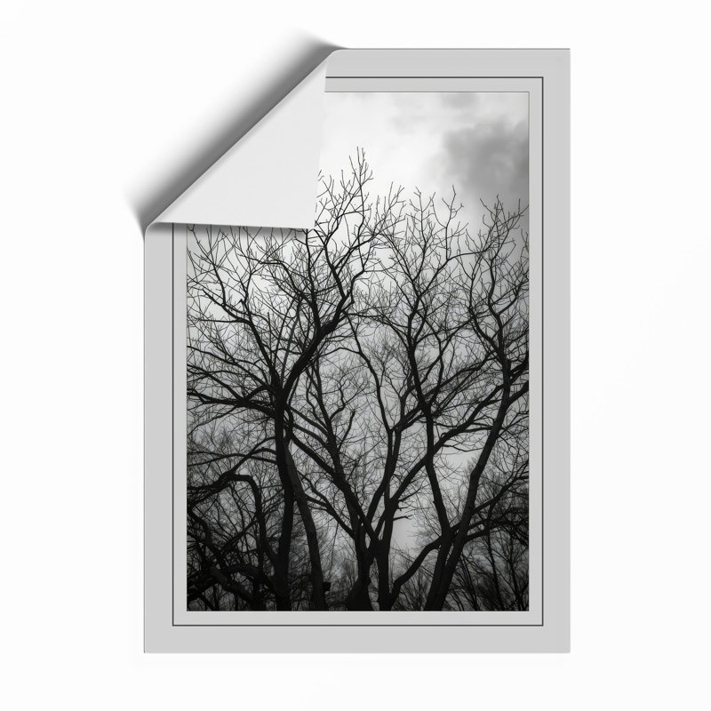 Bare Tree in Winter Minimalist - Framed Print, A1 - 84.1 x 59.4 cm, Unframed