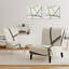 Minimalist Black and White IV - Transitional Upholstered Slipper Chair