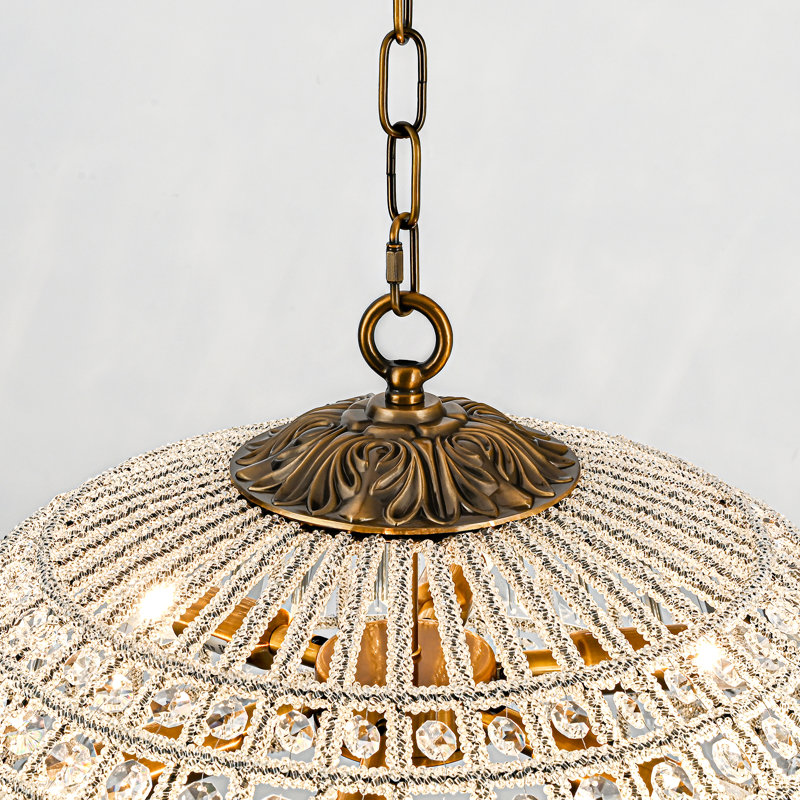 Ennu Antique Bronze Dome Pendant, 15.4"H x 23.6"W x 23.6"D