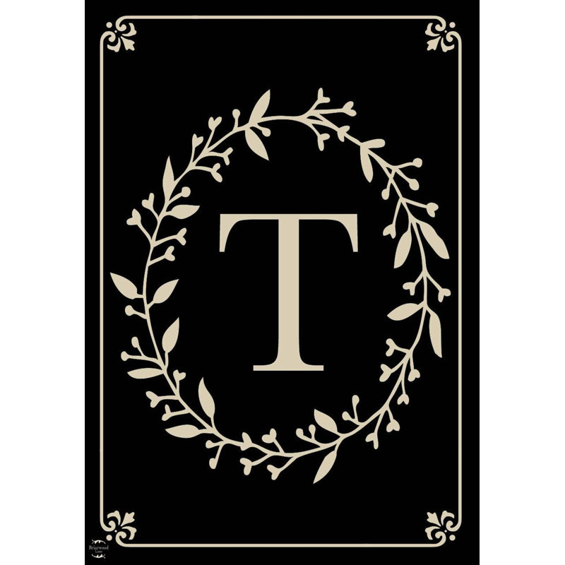 Drapeau de maison classique monogramme lettre T