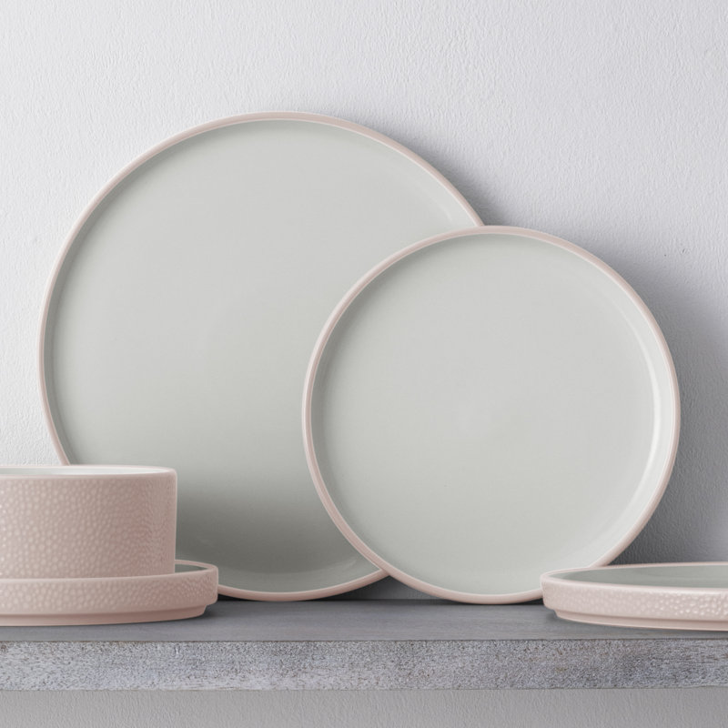 Noritake Colortex Stone 12-Piece Dinnerware Set, Service for 4, Blush