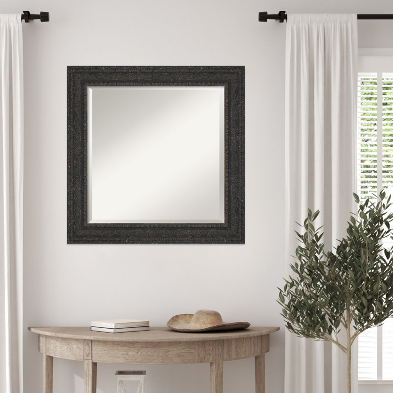 Miroir mural Attic, 25,5 po x 21,5 po, Noir