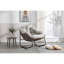 Chaise berçante confortable pour l'extérieur - Beige avec patio synthétique, salon