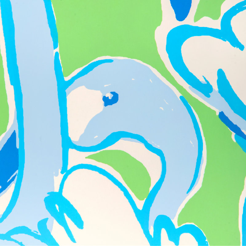 Lilly Pulitzer Pink Colony Wallpaper, Green/Blue