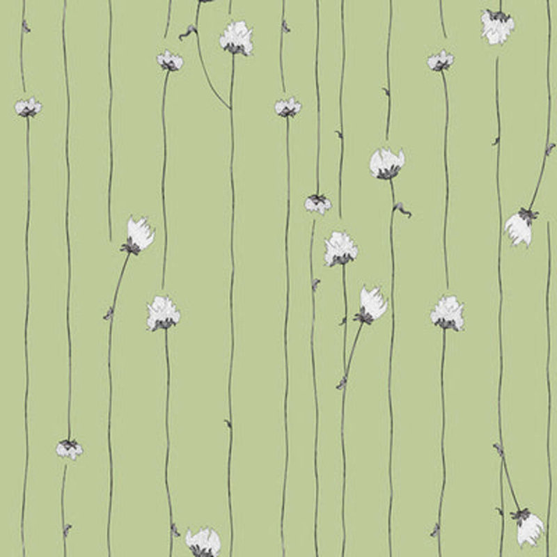 Floral Wallpaper Double Roll, Mint