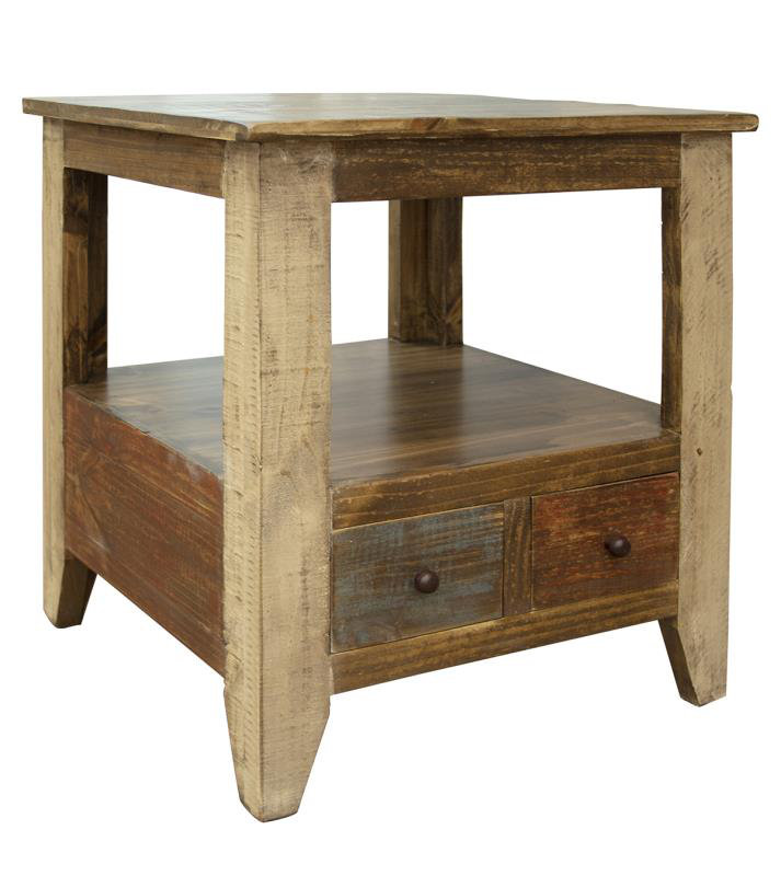 Table de bout Xaivion avec 2 tiroirs
